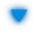 Triângulo equilátero azul invertido na cor azul, sombreado também na cor azul